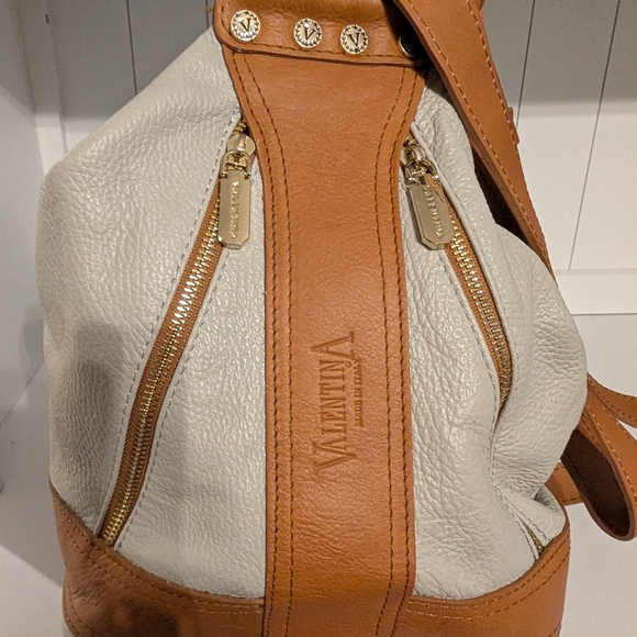 Valentina Cream and Tan Leather Women\'s Bag main image 8